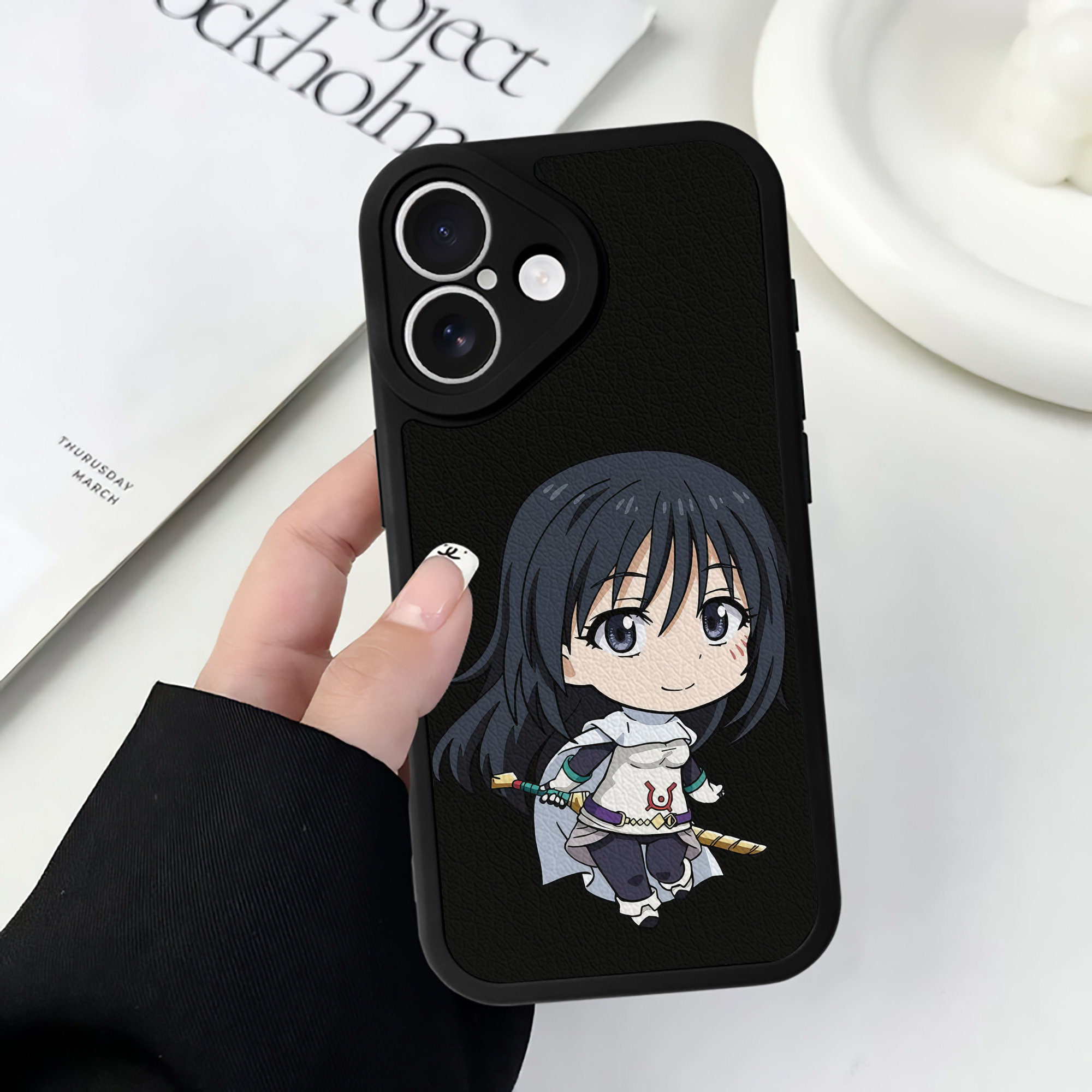 （画像用） 転スラ Regarding Reincarnated to Slime 【iPhone 16シリーズ対応】シリコンスマホケース（レザー調） 材質：シリコン